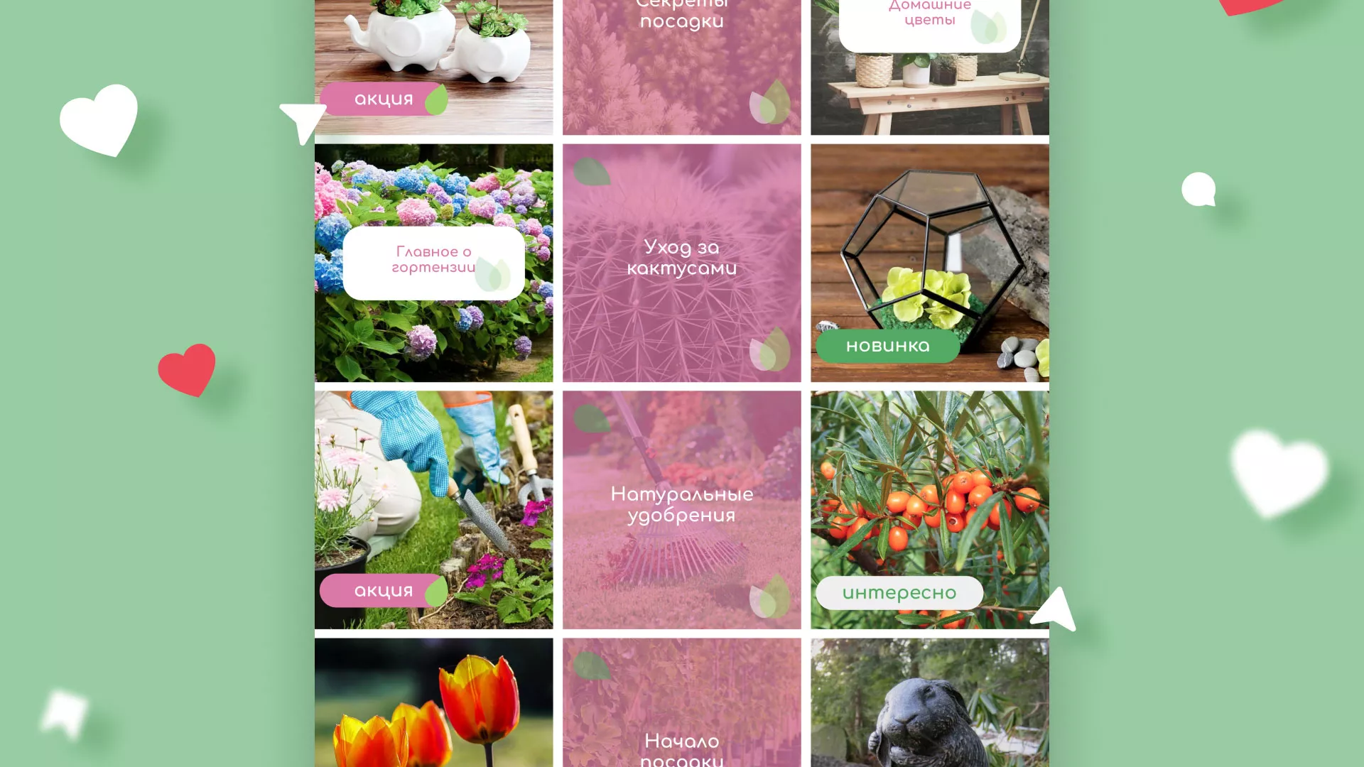 Разработка оформления профиля Instagram для магазина «Floraint» в Назарово
