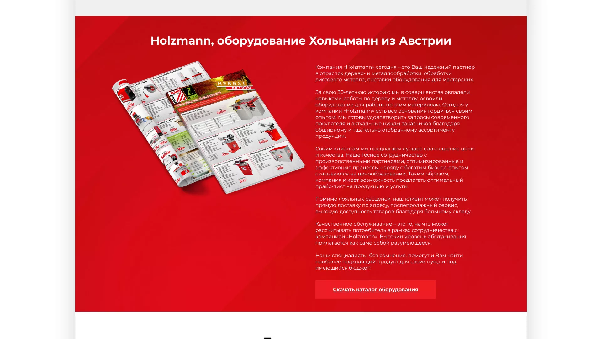 Создание сайта компании «HOLZMANN Maschinen GmbH» в Назарово