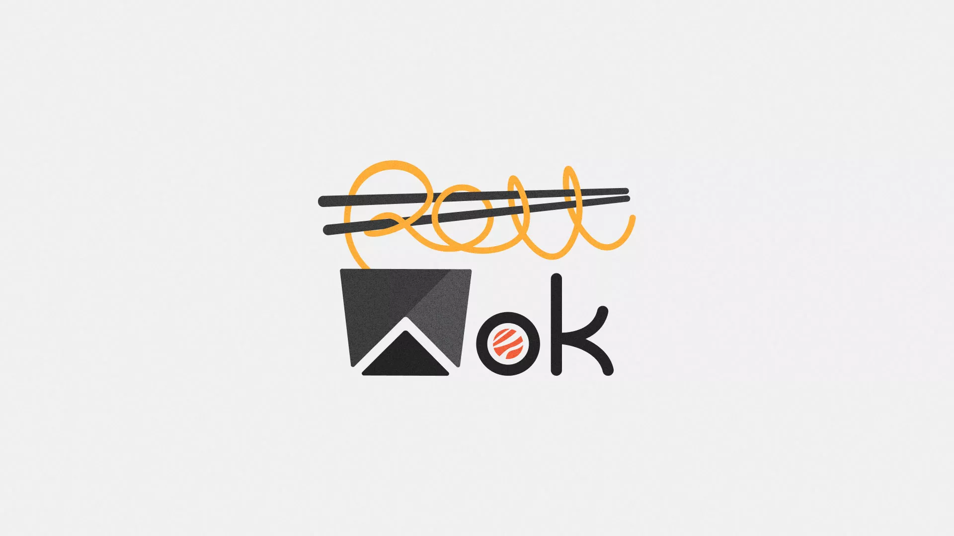 Разработка логотипа суши-бара «Roll Wok Club» в Назарово