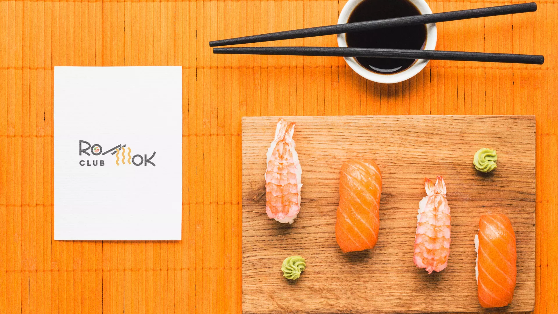 Создание логотипа суши-бара «Roll Wok Club» в Назарово