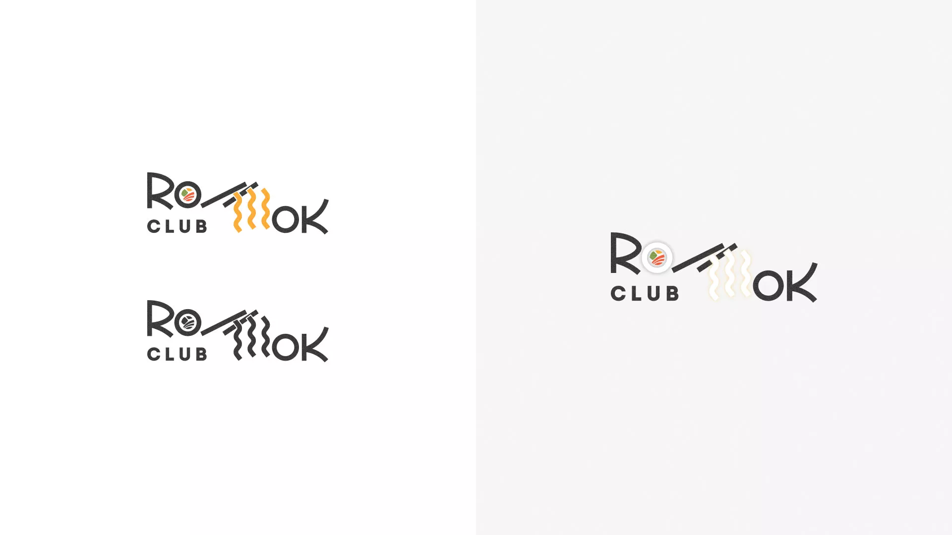 Создание логотипа суши-бара «Roll Wok Club» в Назарово