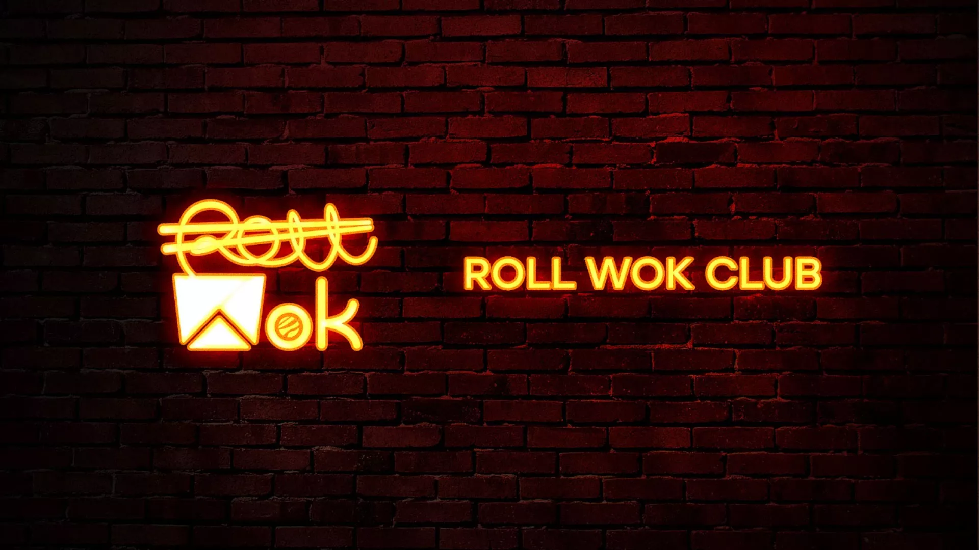 Разработка интерьерной вывески суши-бара «Roll Wok Club» в Назарово