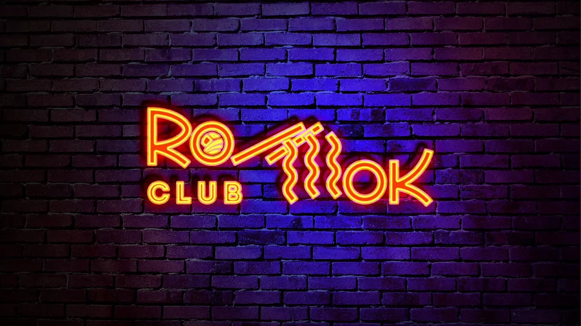 Разработка светящейся интерьерной вывески суши-бара «Roll Wok Club» в Назарово
